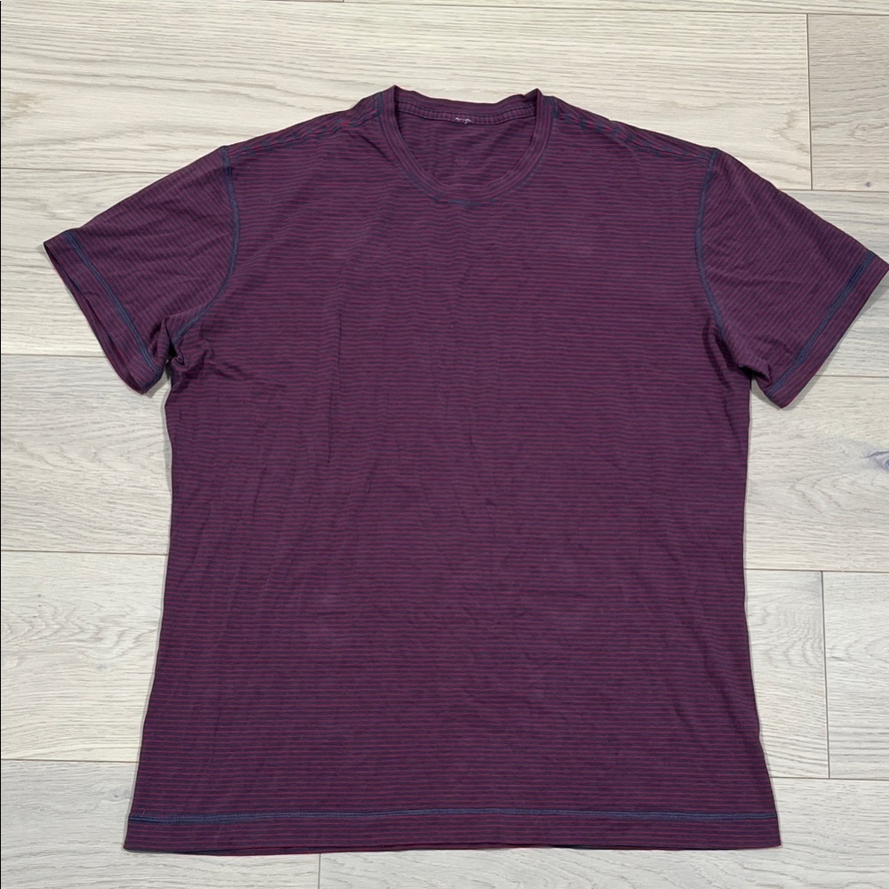 Lululemon Men's Red Striped Shirt